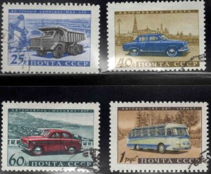 Russia Scott 2397-2400 Used CTO Favor canceled  Motor Vehicle Industry set