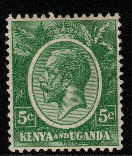 KENYA, UGANDA & TANGANYIKA SG78 1927 5c GREEN MTD MINT