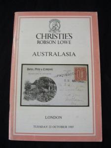 CHRISTIES LOWE AUCTION CATALOGUE 1985 AUSTRALASIA