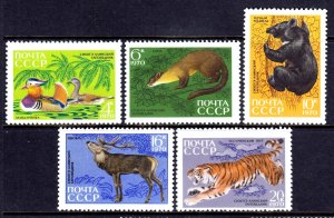 Russia USSR 1970 Wildlife Complete Mint MNH Set SC 3759-3763