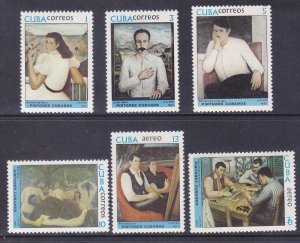 Cuba 2152-55 & C257-58 MNH 1977 Paintings by Jorge Archa Full Set w/Airmails