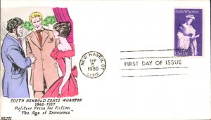 #1832 Edith Wharton Kribbs FDC