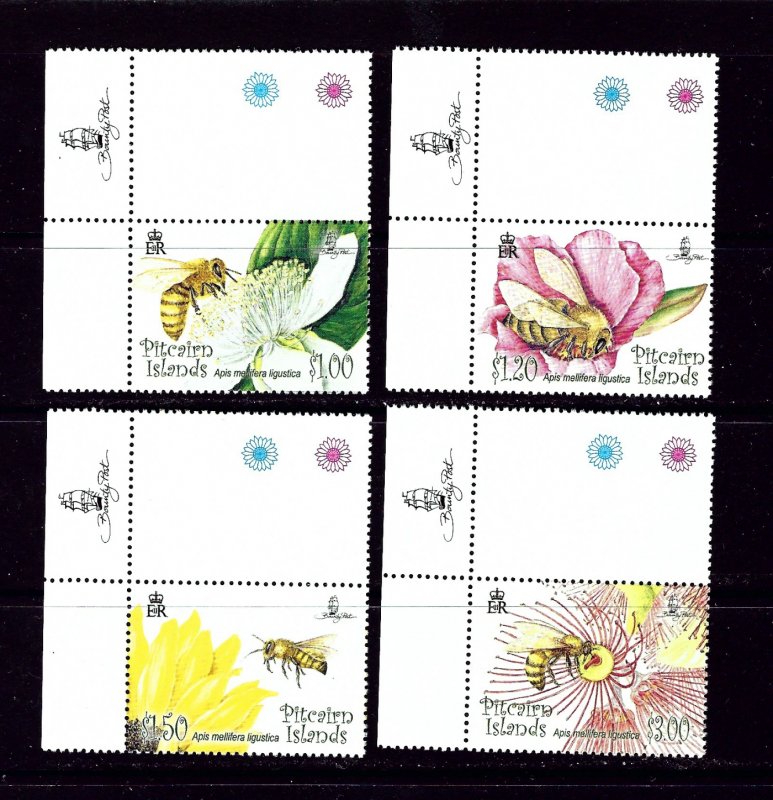 Pitcairn Is 670-73 MNH 2008 Bees and Flowers