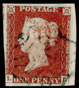 Sg8, 1d red-brown PLATE 28, FINE used. MX NUMBER 9. Cat £180. IVORY HEAD. LL