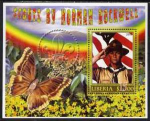Liberia 2006 Scouts by Norman Rockwell #2 perf m/sheet wi...