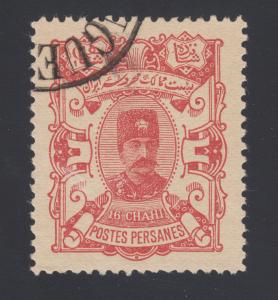 Iran Sc 95 used. 1894 16c rose Nasser-Edin Shah Qajar definitive, sound
