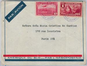 56395 - COSTA RICA -  POSTAL HISTORY: AIRMAIL COVER from SAN JOSE to FRANCE 1934