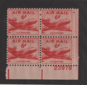 C39 6c DC-4 23979 LR Plate Block