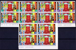 Ethiopia 1965 Sc#C86/C88 QUEEN ELIZABETH II TO ETHIOPIA Block of 4 MNH