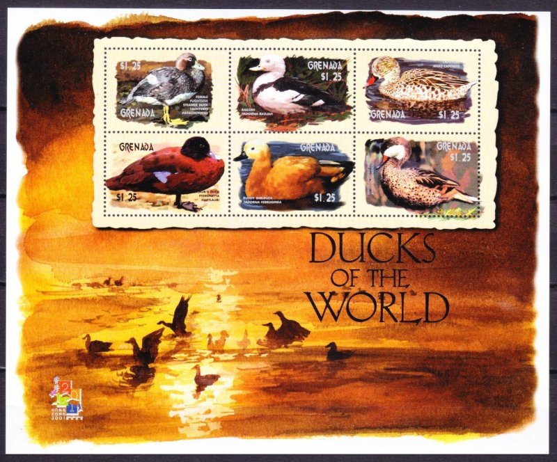 2001 Grenada 4644-4649KL Birds - Ducks 8,50 €