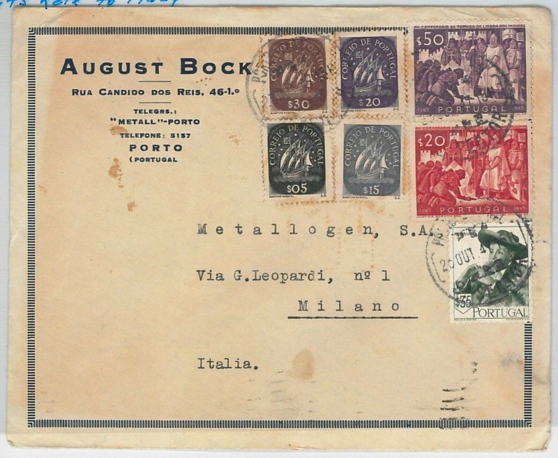 50864 - PORTUGAL - POSTAL HISTORY - COVER to ITALY 1947-