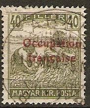 Hungary 1N9 Mi 15 Occ Arad Used F/VF 1919 SCV $37.50