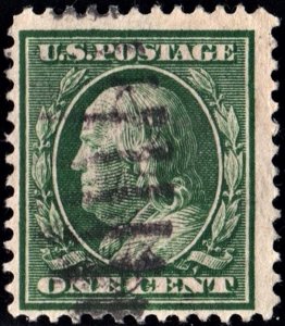 SC#374 1¢ Franklin (1910) Used