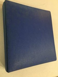 Used Blue 3-post Mint Sheet Album 50 Clear Acetate Pages plus a Dustcase