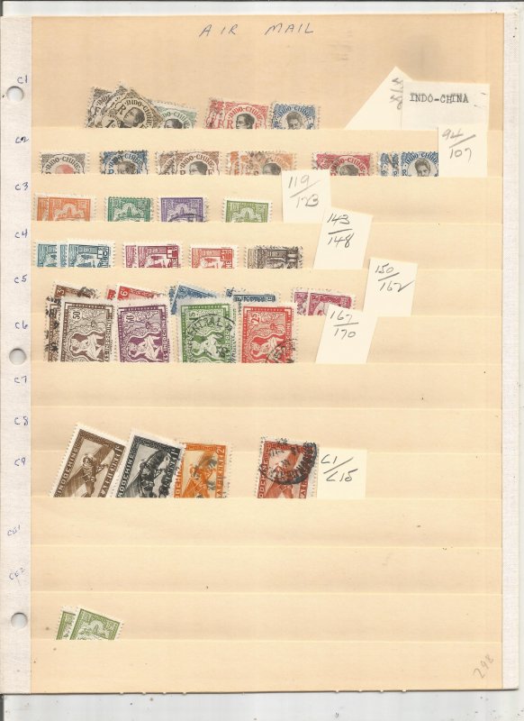 INDO CHINA COLLECTION ON STOCK SHEET, MINT/USED