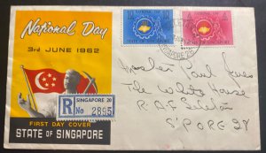 1962 Seletar Malaya First Day Cover FDC To RAF Station State Of Singapore