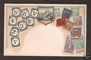 Zieher #58 unused PPC. Stamps of Trinidad, flat print