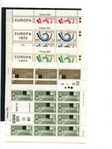 Malta 1972-1979  Europa 25  mini sheets   Mint VF NH