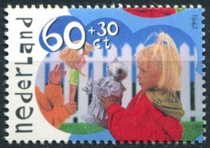 Netherlands Sc#B659 MNH, 60c+30c multi, Children Stamps 1991: Outdoor Play (1...