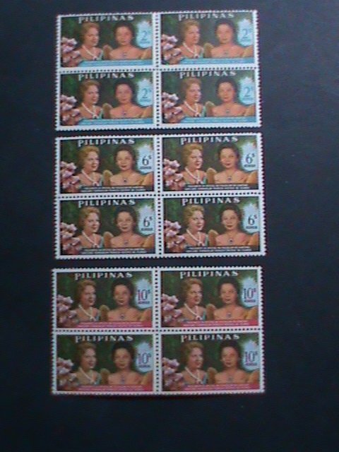 ​PHILIPPINES-1965-SC#931-4 VISIT OF PRINCESS BEATRIX-NETHERLANDS -MNH BLOCKS-