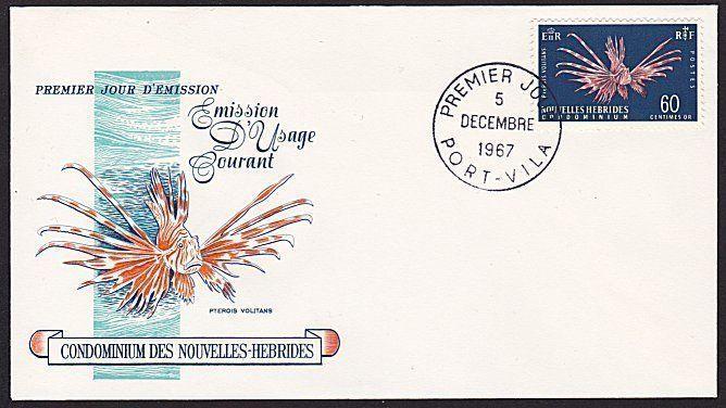 NEW HEBRIDES 1967 60c Fish commem FDC.....................................68407A