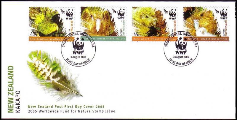 New Zealand Birds WWF Kakapo FDC