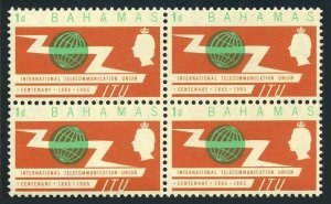 Bahamas 219 block/4,MNH.Michel 224. ITU-100,1965.