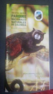 A) 2020, COLOMBIA, NATIONAL NATURAL PARKS SERIE VI, TITI BLACK NECK, FDB, DATE O 