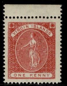 BRITISH VIRGIN ISLANDS QV SG33, 1d rose-red, NH MINT.