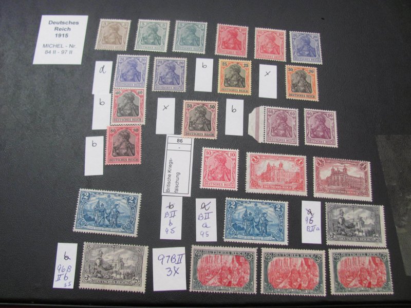 Germany 1915  MNH MI.  84II-97II ++ VF/XF  APPROX. 200  EUROS (138)