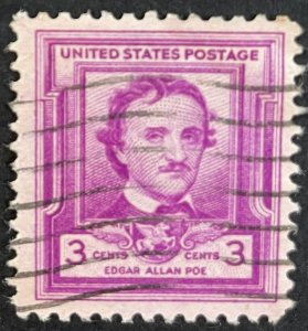 US #986 Used F/VF 3c Edgar Allan Poe 1949 [B28.3.4]