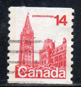 Canada 730 - Used-NH - Parliament (Ottawa), red (Coil)