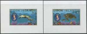 Cook Islands 2007 SG1527-1528 Turtles (2) imperf MNH