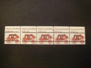 Scott 1898Ab, 4 cent Stagecoach, PNC5 #4, Gap 2L, MNH