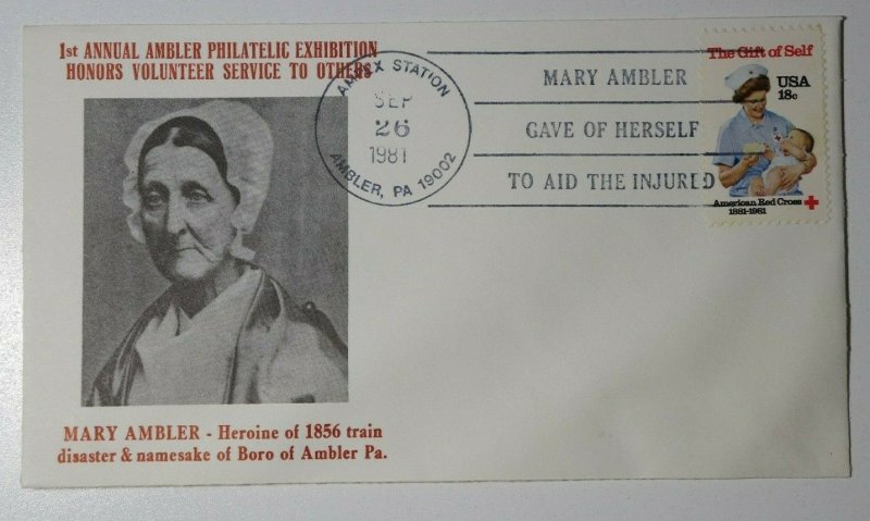 AMPEX Honors Volunteers Service To Others Mary Ambler Ambler PA Philatelic Cover