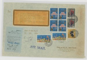 Ryukyu Islands  1969 Official Business Airmail cover with customs form, mild wear; ECV $15 +