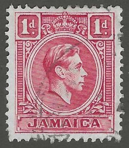 Jamaica, stamp,  Scott#117, used, hinged,  1d, red