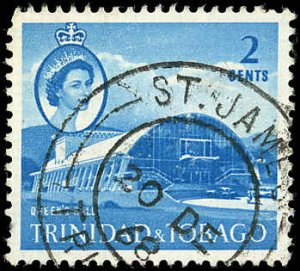 TRINIDAD & TOBAGO Sc 90 F-VF/USED - 1960 2¢ Queen's Hall, Port of Spain