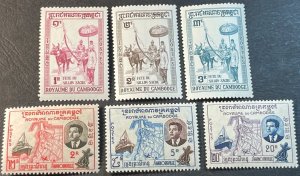 CAMBODIA # 76-81-MNH & MH---2 COMPLETE SETS---1960