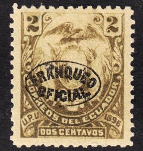 Ecuador Scott O43 unwtmk F+ mint OG HHR reprint. FREE...