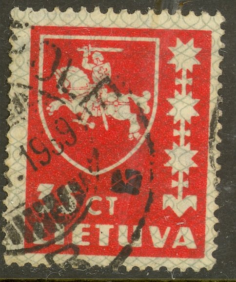 LITHUANIA 1937-39 35c ARMS Issue Sc 303 VFU