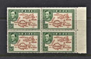 Fiji - Scott 134b - KGVI - Definitive - 1941 - Used - Block of 4 X  2.1/2p