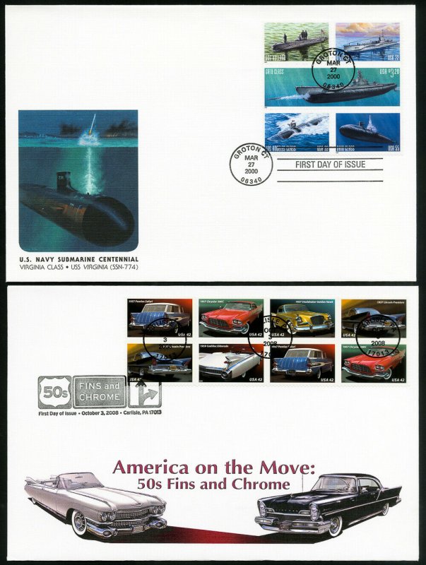 US 16 Large Colored First Day Stamp Covers