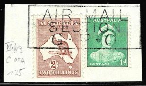 Australia - Air Mail Section GPO slogan cancel -  2/-  'roo