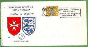 af3692 - MALTA - POSTAL HISTORY - COVER - 1971 sport Football