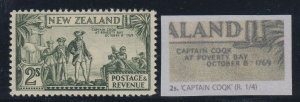 New Zealand, SG 589da, MLH Captain Coqk variety, Perf 12.5