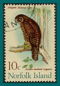 Norfolk Island 1970 Birds 2, Boobook Owl, used #133,SG110