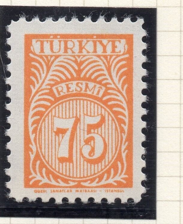 Turkey 1957 Early Issue Fine Mint Hinged 75p. NW-17681