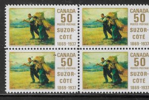 Canada #492  50c Painting block of 4  (MNH) CV $14.00