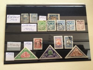 Estonia Latvia Lithuania mounted mint & used stamps A12846